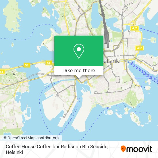 Coffee House Coffee bar Radisson Blu Seaside map