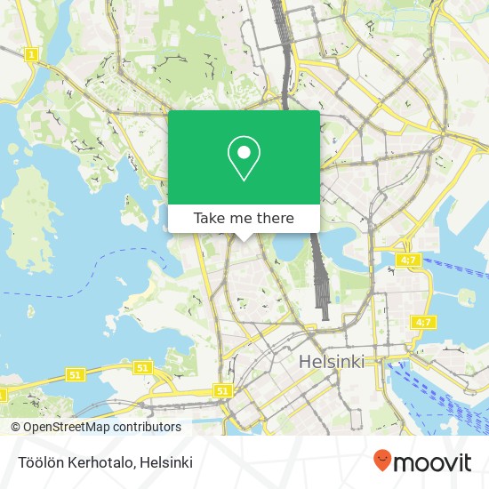 Töölön Kerhotalo map