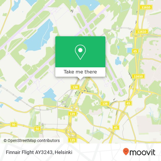 Finnair Flight AY3243 map
