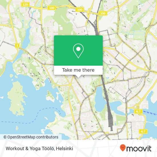 Workout & Yoga Töölö map