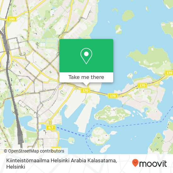 Kiinteistömaailma Helsinki Arabia Kalasatama map