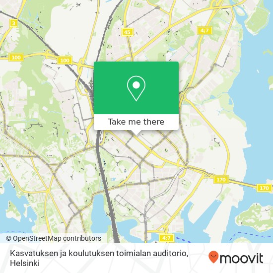 Kasvatuksen ja koulutuksen toimialan auditorio map