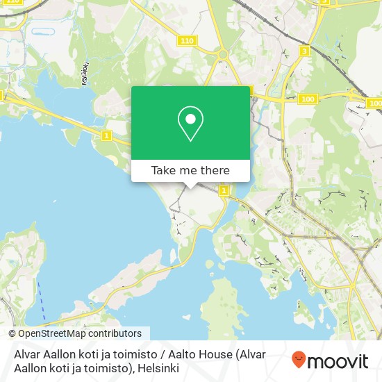 Alvar Aallon koti ja toimisto / Aalto House map