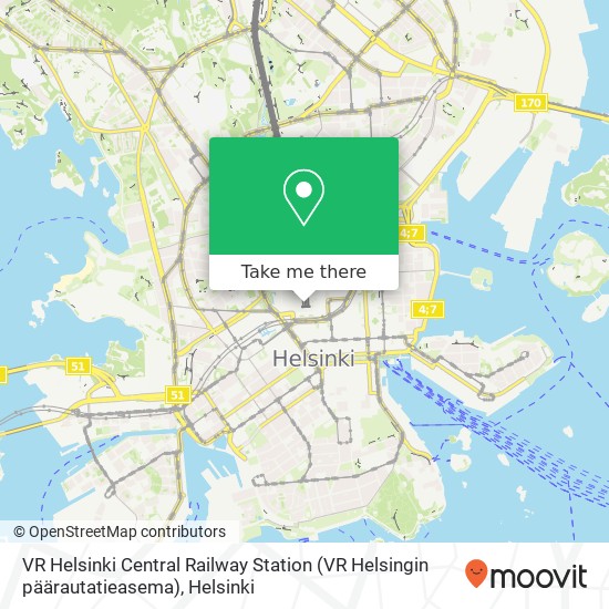 VR Helsinki Central Railway Station (VR Helsingin päärautatieasema) map