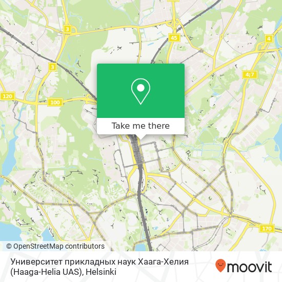 Университет прикладных наук Хаага-Хелия (Haaga-Helia UAS) map
