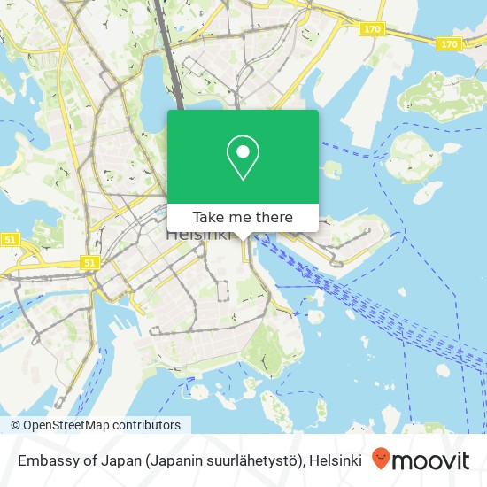 Embassy of Japan (Japanin suurlähetystö) map