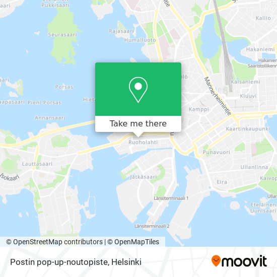 Postin pop-up-noutopiste map