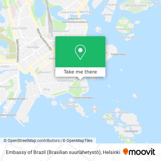 Embassy of Brazil (Brasilian suurlähetystö) map