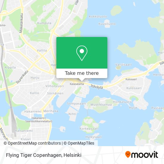 Flying Tiger Copenhagen map