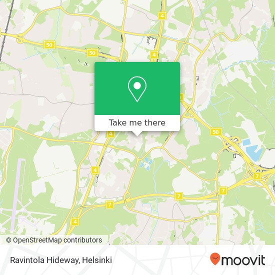 Ravintola Hideway map