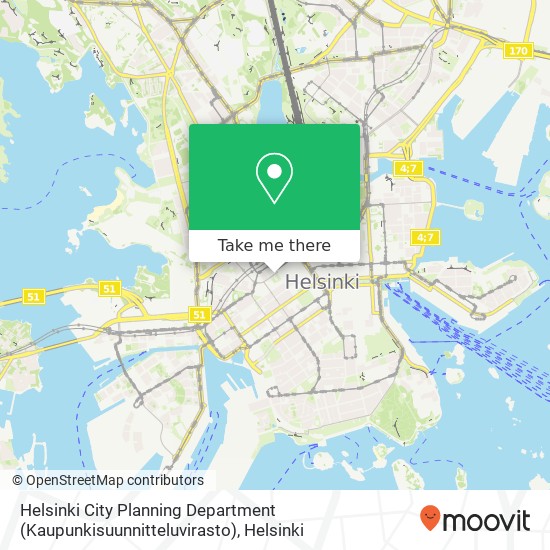 Helsinki City Planning Department (Kaupunkisuunnitteluvirasto) map