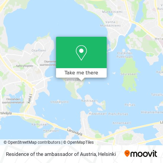 Residence of the ambassador of Austria map