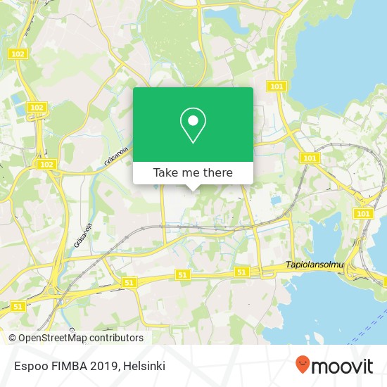 Espoo FIMBA 2019 map