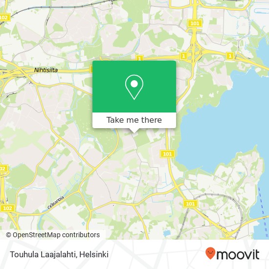 Touhula Laajalahti map