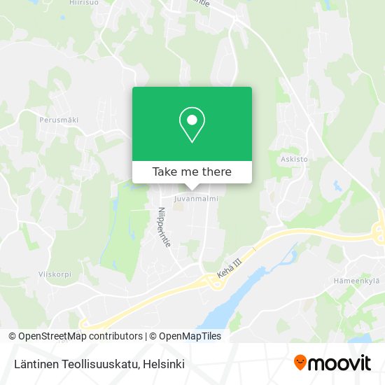 Läntinen Teollisuuskatu map