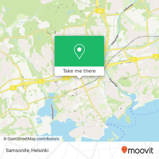 Samsonite map