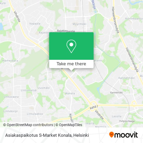 Asiakaspaikotus S-Market Konala map