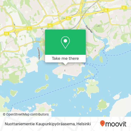 Nuottaniementie Kaupunkipyöräasema map