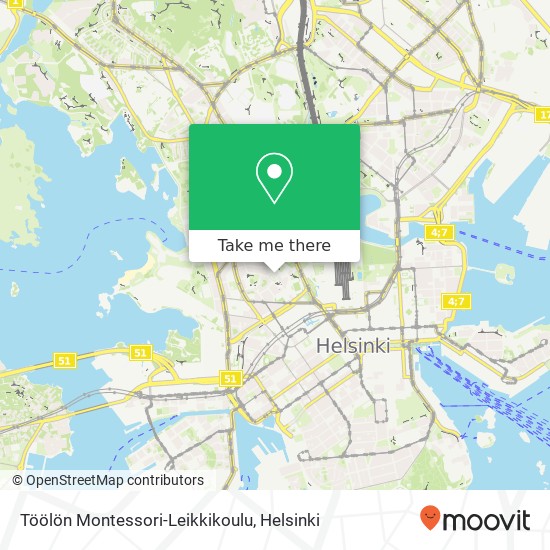 Töölön Montessori-Leikkikoulu map