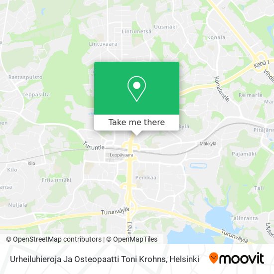 Urheiluhieroja Ja Osteopaatti Toni Krohns map