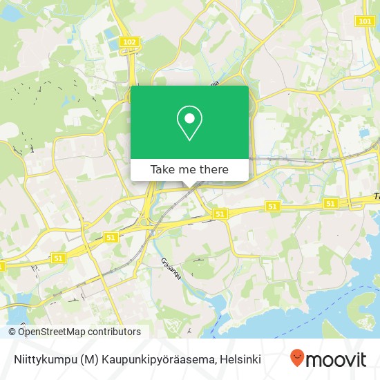 Niittykumpu (M) Kaupunkipyöräasema map