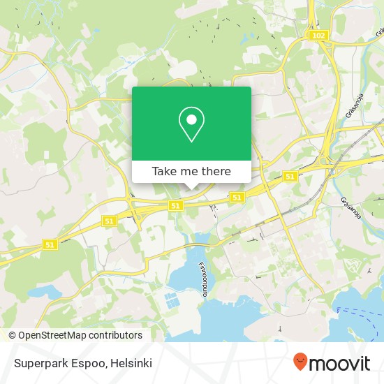 Superpark Espoo map