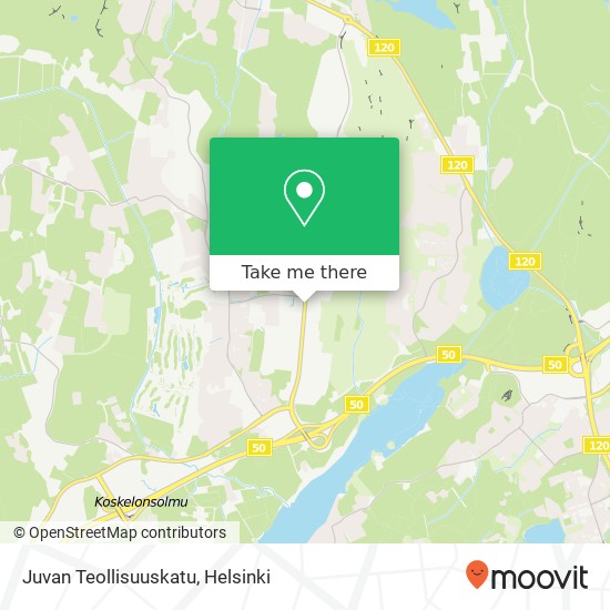 Juvan Teollisuuskatu map