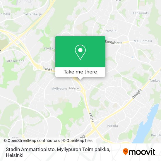 Stadin Ammattiopisto, Myllypuron Toimipaikka map