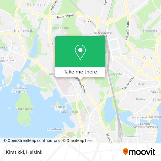 How to get to Kirstikki in Helsinki by Bus, Metro or Train?