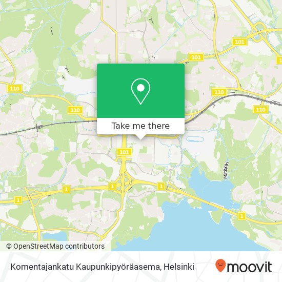 Komentajankatu Kaupunkipyöräasema map