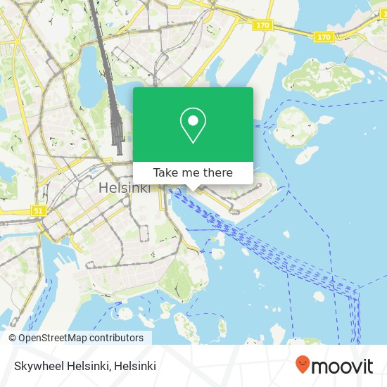 Skywheel Helsinki map