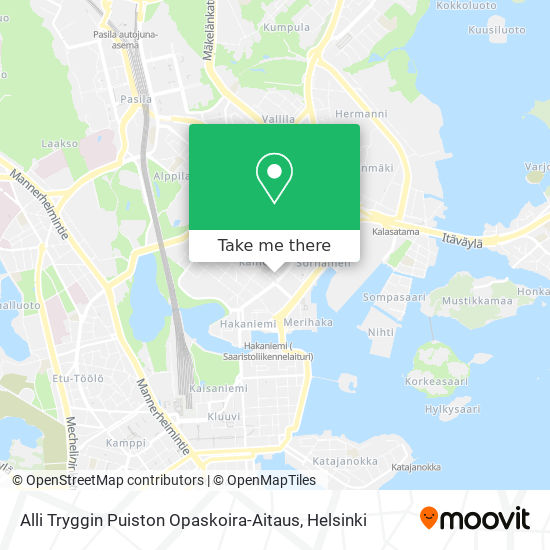 Alli Tryggin Puiston Opaskoira-Aitaus map