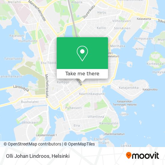 Olli Johan Lindroos map