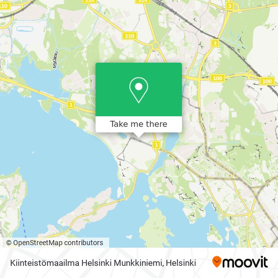 Kiinteistömaailma Helsinki Munkkiniemi map