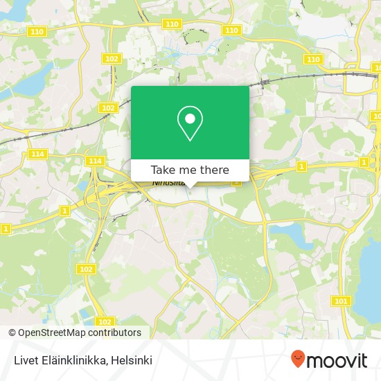 Livet Eläinklinikka map