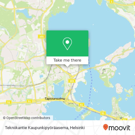 Tekniikantie Kaupunkipyöräasema map