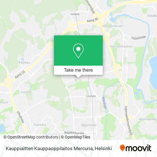 Kauppiaitten Kauppaoppilaitos Mercuria map