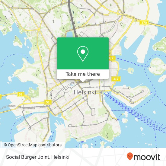 Social Burger Joint map