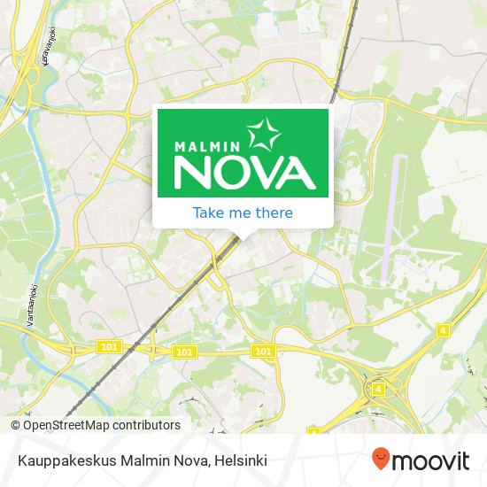 Kauppakeskus Malmin Nova map