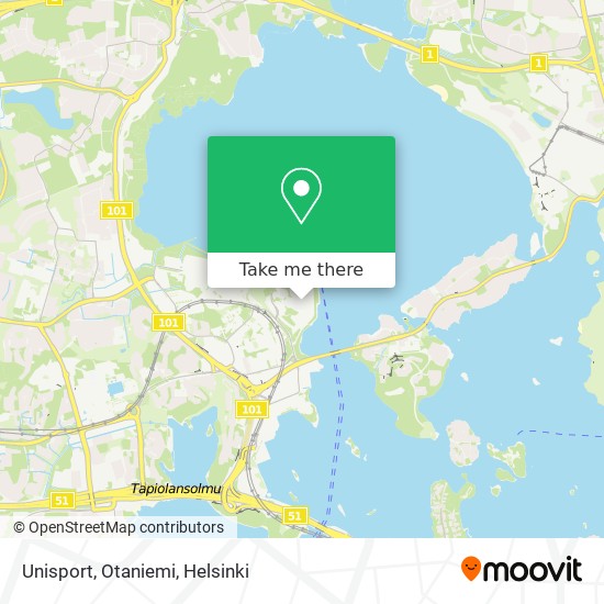 Unisport, Otaniemi map
