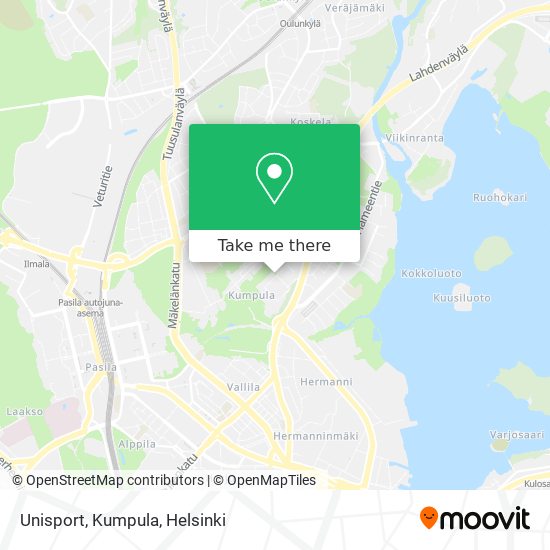 Unisport, Kumpula map