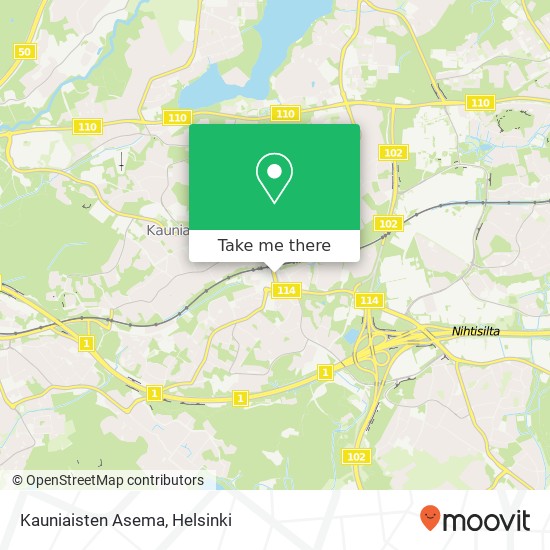 Kauniaisten Asema map