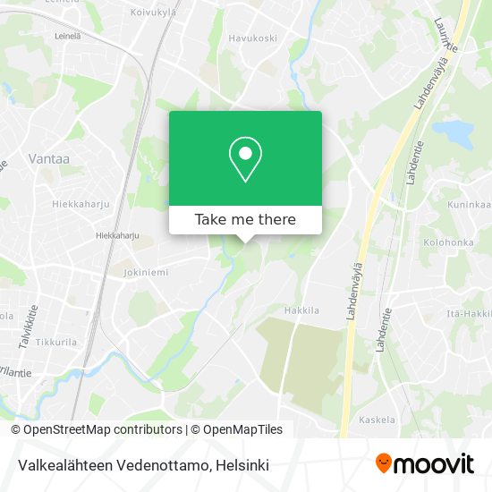 Valkealähteen Vedenottamo map