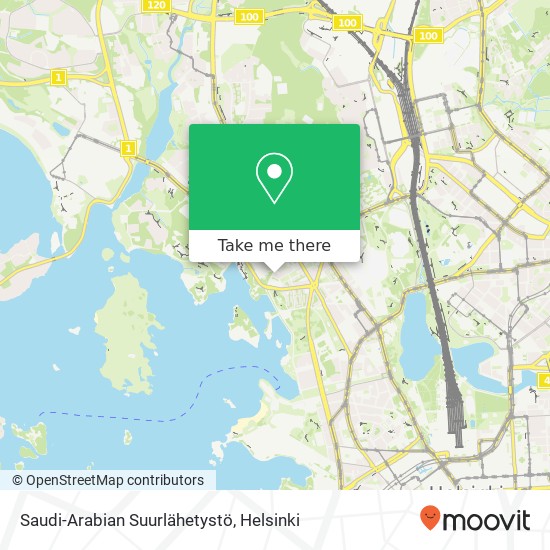 Saudi-Arabian Suurlähetystö map