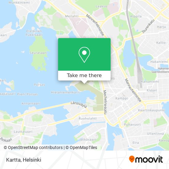 How to get to Kartta in Helsinki by Bus, Metro, Train or Tram?