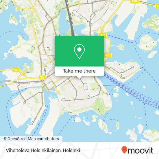 Viheltelevä Helsinkiläinen map