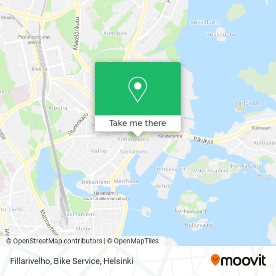 Fillarivelho, Bike Service map