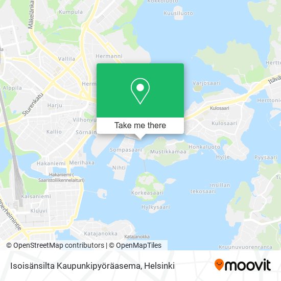 Isoisänsilta Kaupunkipyöräasema map