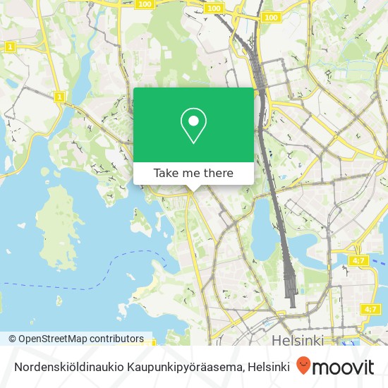 Nordenskiöldinaukio Kaupunkipyöräasema map