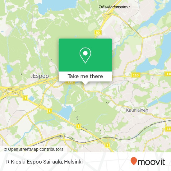 R-Kioski Espoo Sairaala map